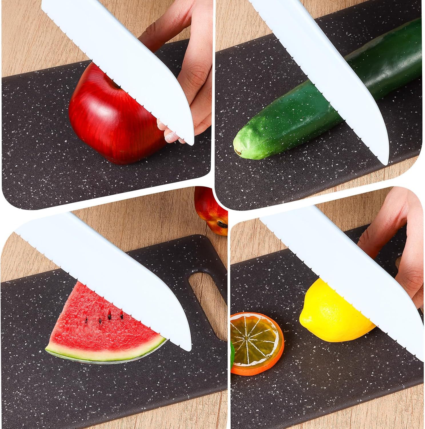 Children's plastic knife set, early learning, cake and fruit cutting