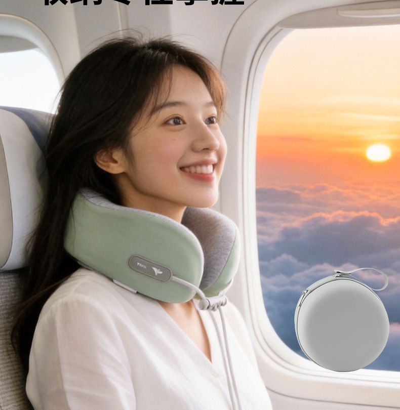 Memory foam U-shaped travel pillow, neck support, cervical support
