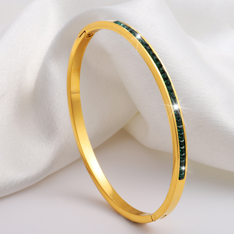 Titanstahl-Armband, vollständig mit Mikrodiamanten besetzt