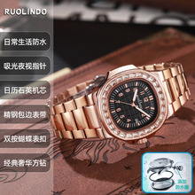 Men's quartz watch, silicone strap, waterproof