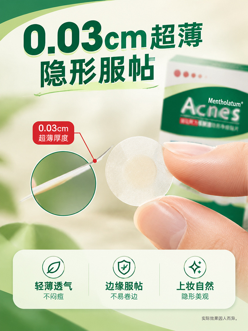 Mentholatum acne repair gel and invisible acne patches