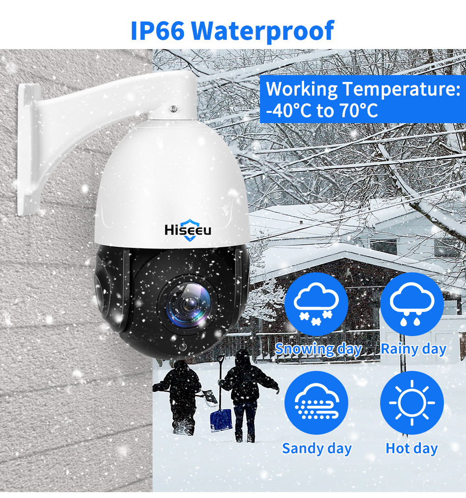 Hiseeu Camera, POE Wired 30x Zoom 5MP PTZ