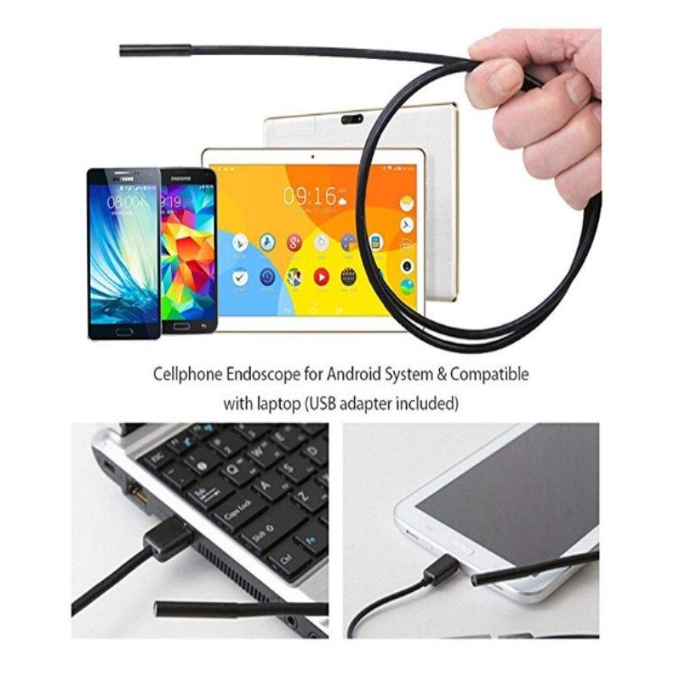 3-in-1 HD endoskop, 1m, USB-C, Android, su geçirmez