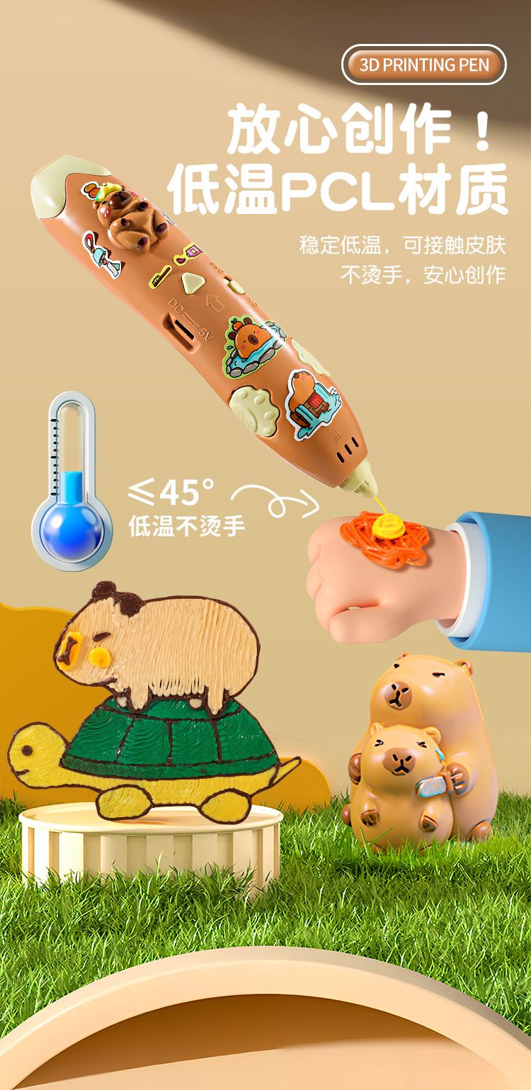 Low Temperature 3D Printing Pen Set for Children