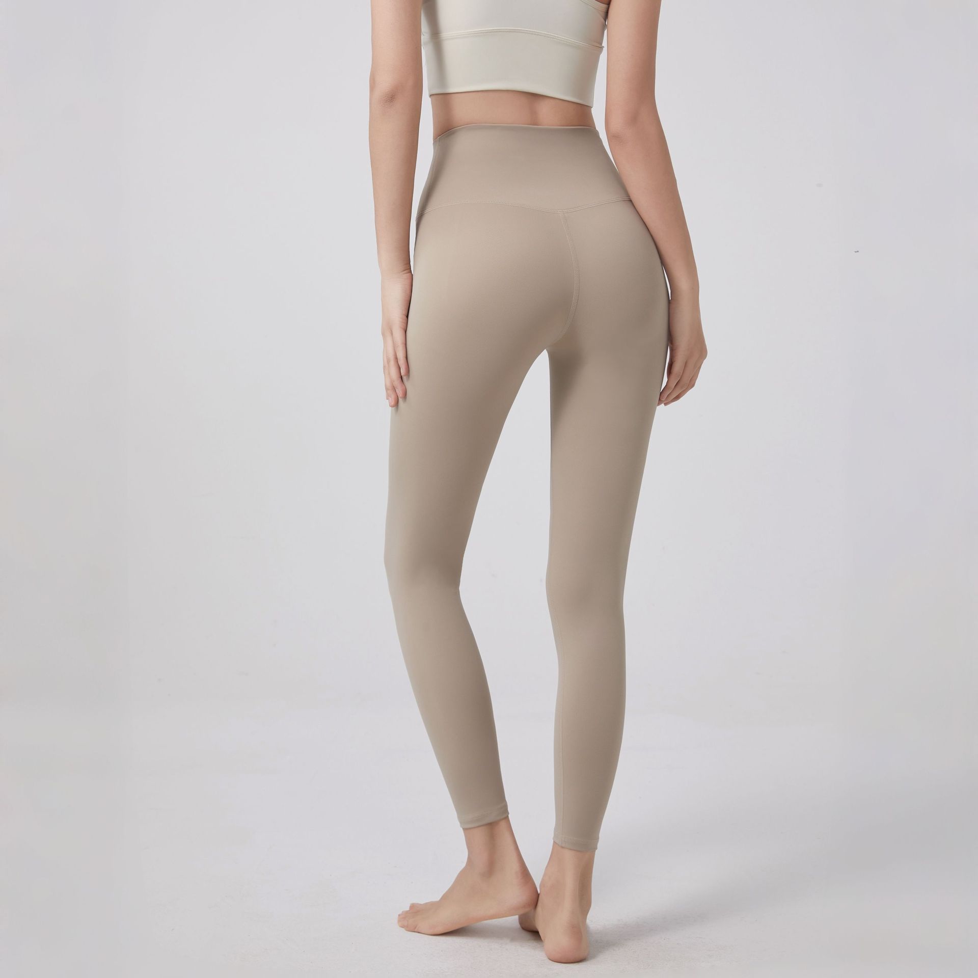 Nackte Yoga-Leggings, hohe Taille, nahtlos, Sommer schlank