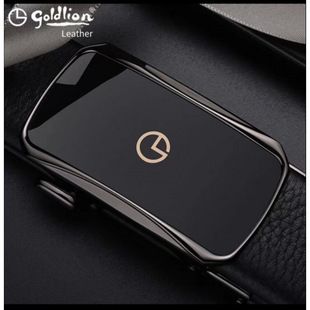 Jinlile men's leather belt automatic buckle cowhide versatile