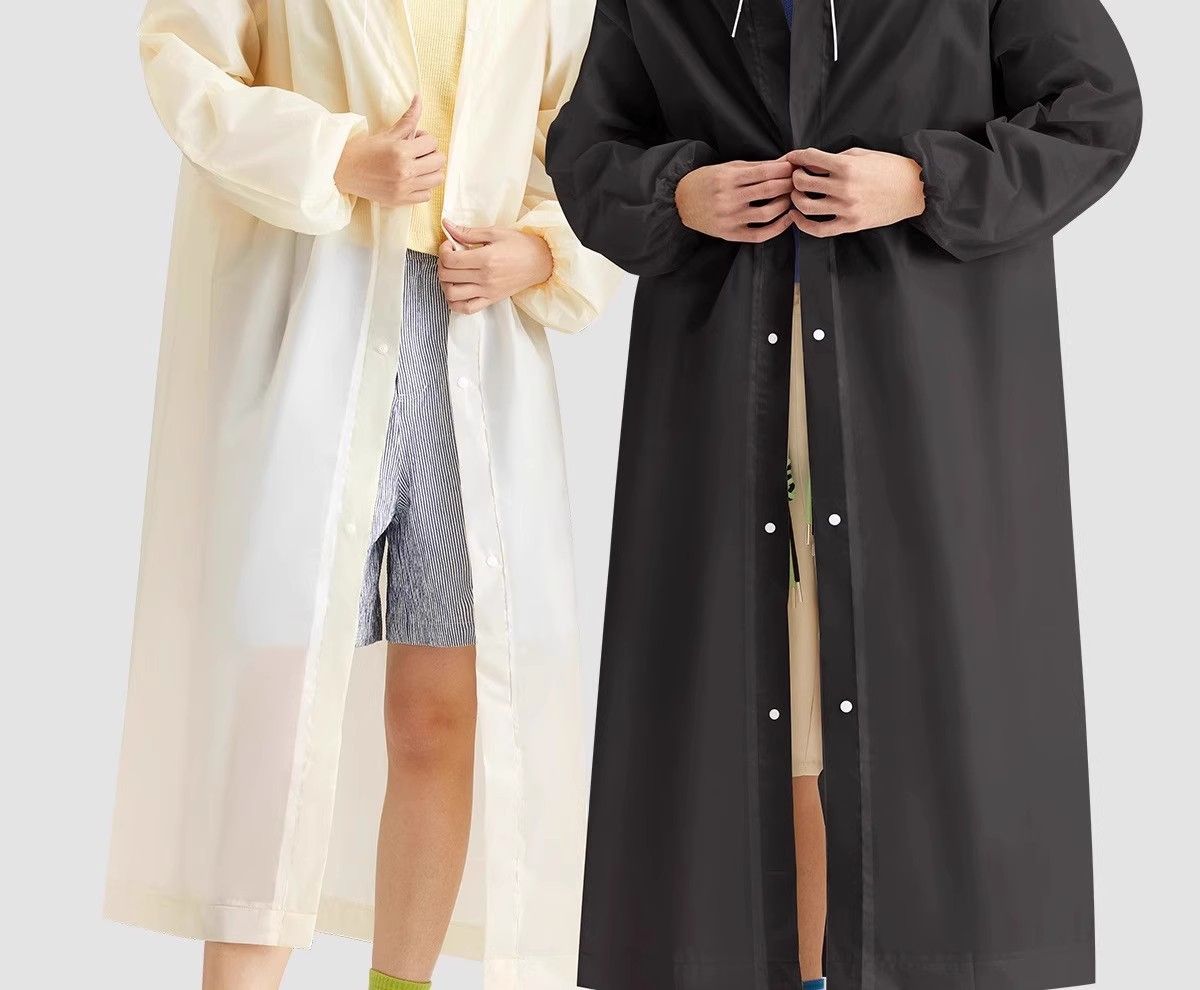 Portable adult raincoat, one-piece design, thickened, extended length