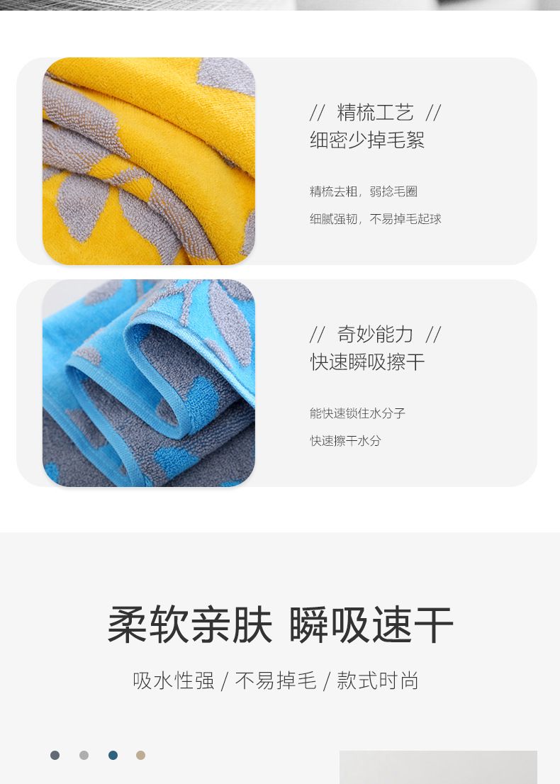 Baumwoll-Handtuchset, weich, saugfähig, Strand und Bad