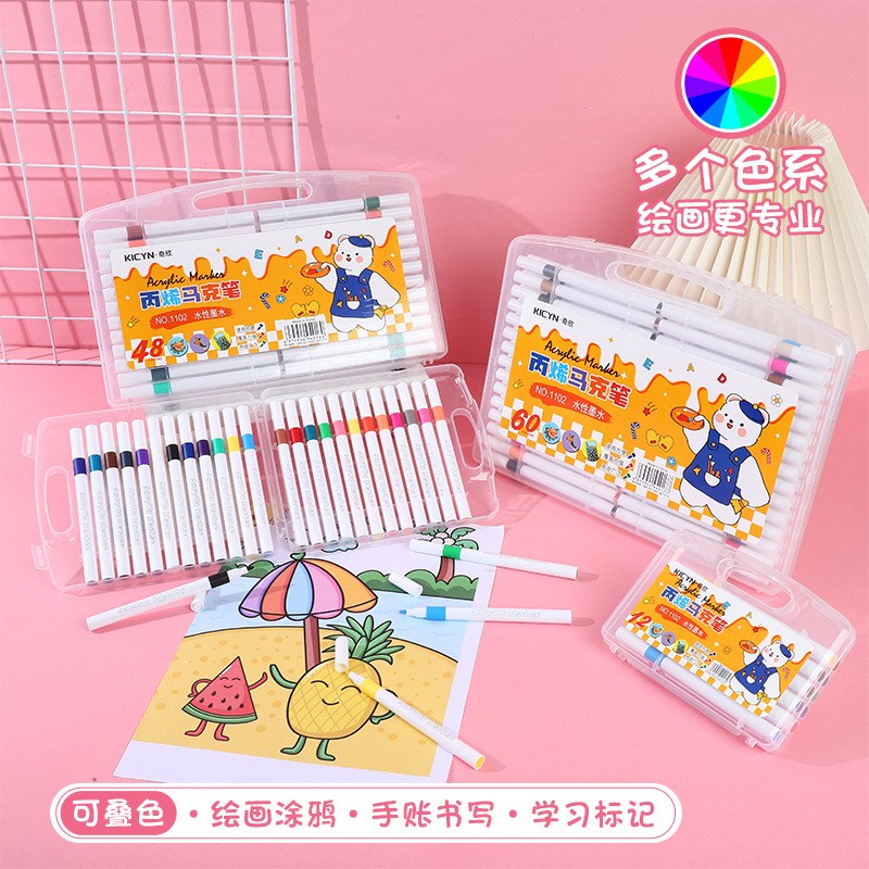 Acrylic quick-dry markers, waterproof pen set for ceramics and stone