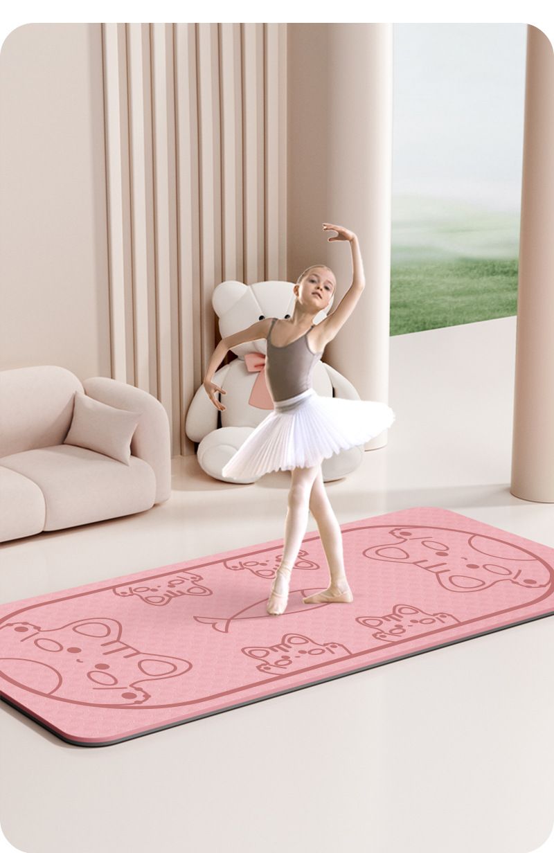 Children's yoga mat, extra wide and thick, silent shock absorption