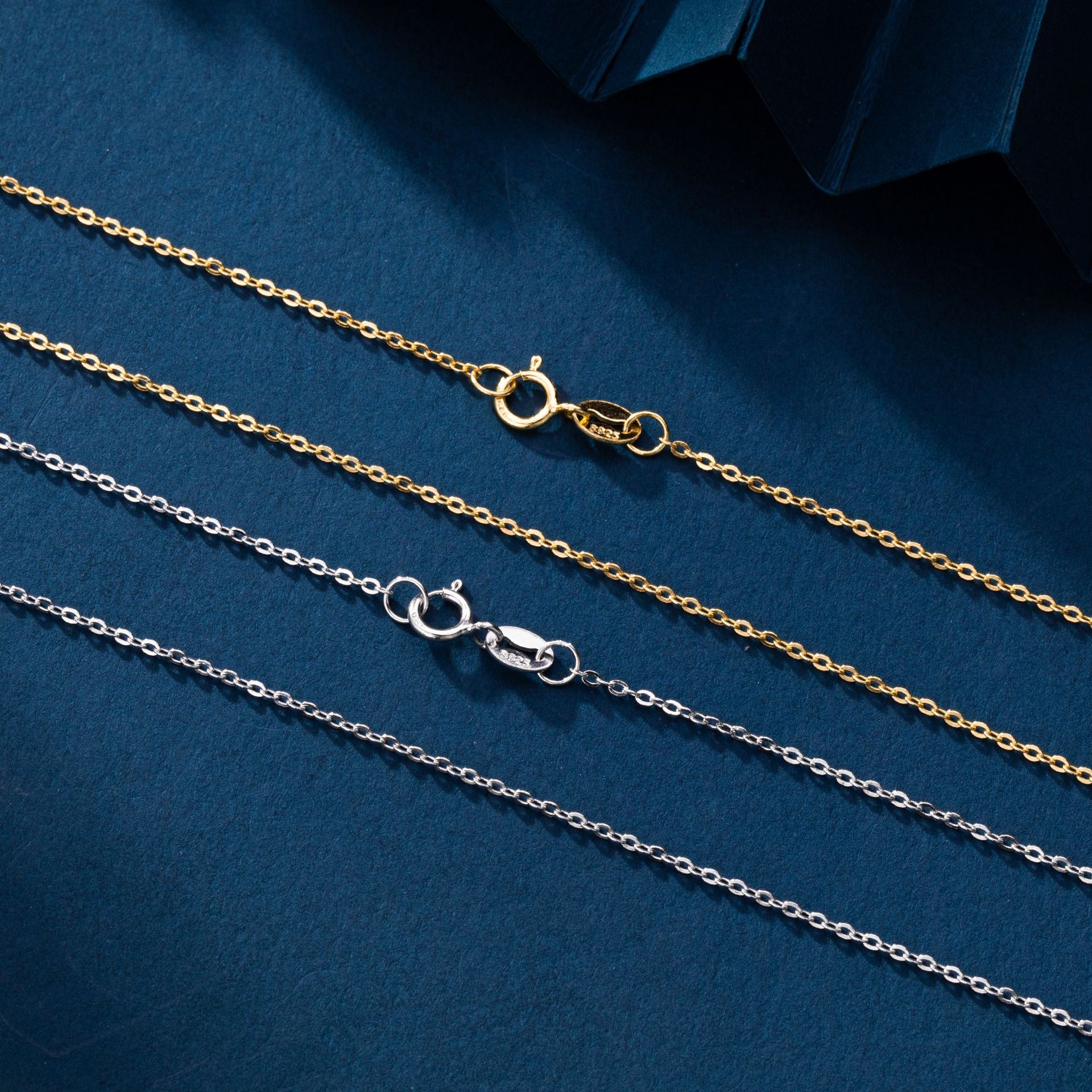 S925 sterling silver necklace, clavicle chain, DIY base