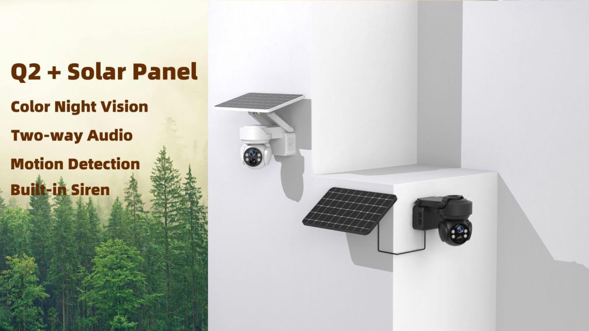 Solar-Powered Wireless WIFI Surveillance Camera Weatherproof
