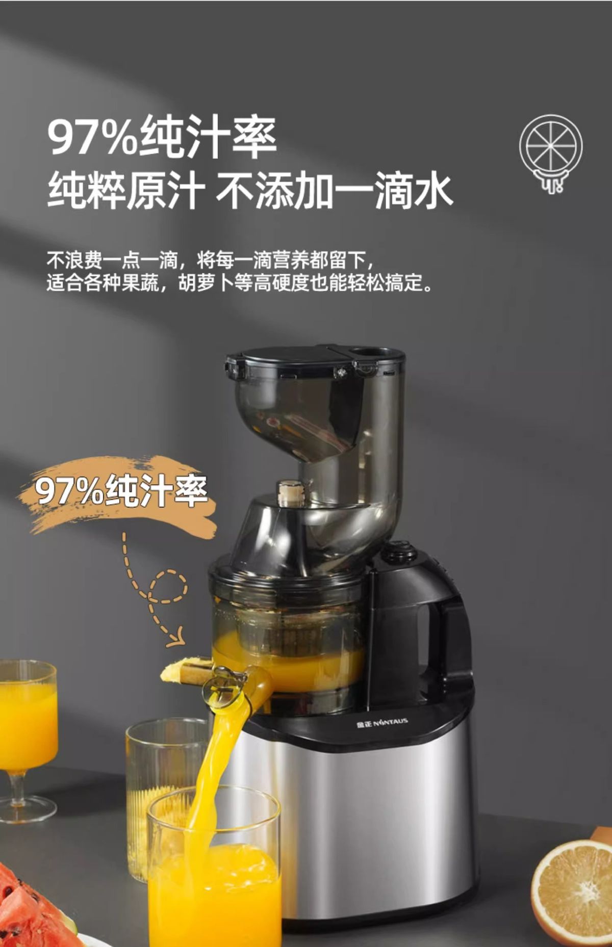 Jinzheng tam otomatik sebze meyve sıkacağı, soğuk sıkma