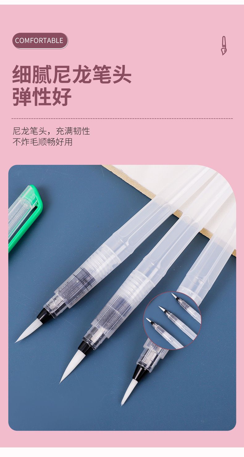 6er Nylon-Haarpinsel-Set weiche Spitze Kalligraphie