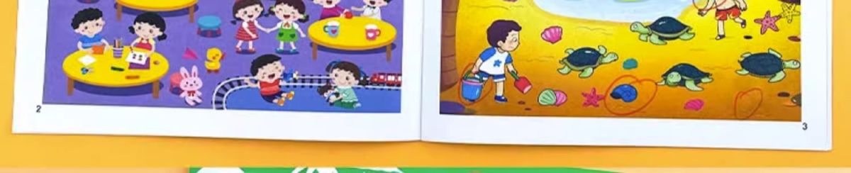 Children's Spot the Difference Concentration Training Picture Book Ages 3-6