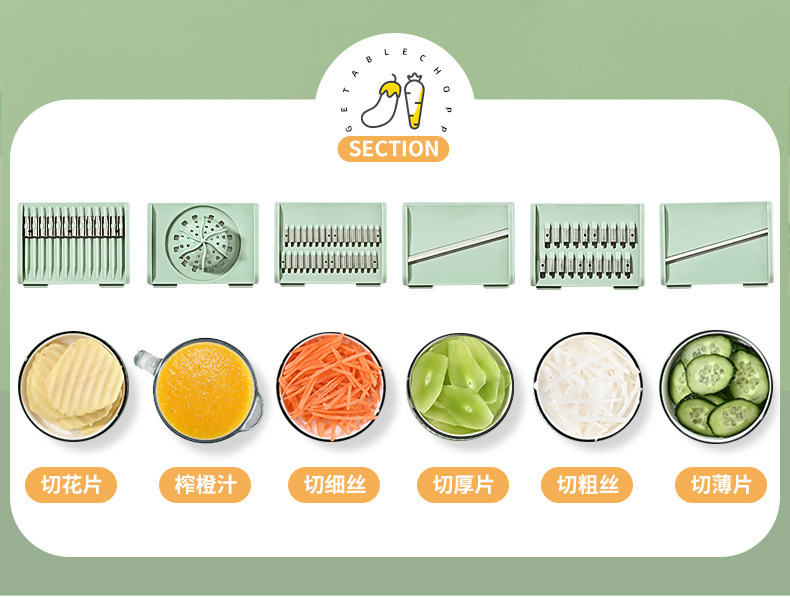 Vegetable Spiralizer and Cutter, Salad Spinner