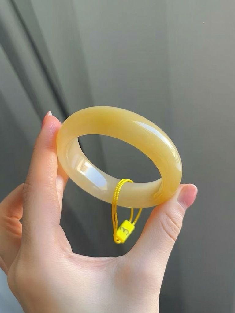 Doğal Huanglong Jade bilezik, altın tel, yarı dağ yarı su