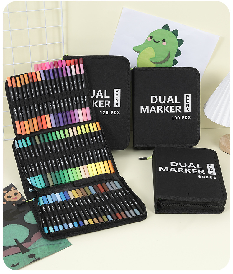 Aquarellstift-Set, 120 Farben, doppelseitig