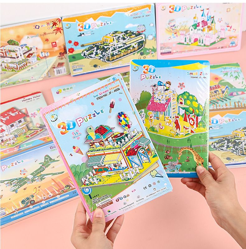 3D stereoscopic puzzle educational toy for ages 3-6