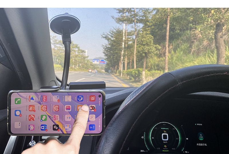 Car phone holder, windshield suction cup, 360° rotating