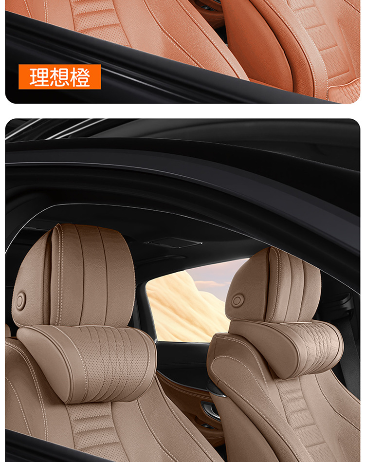 Fanxi Auto-Kopfstütze Nackenkissen Memory Foam 3er-Set