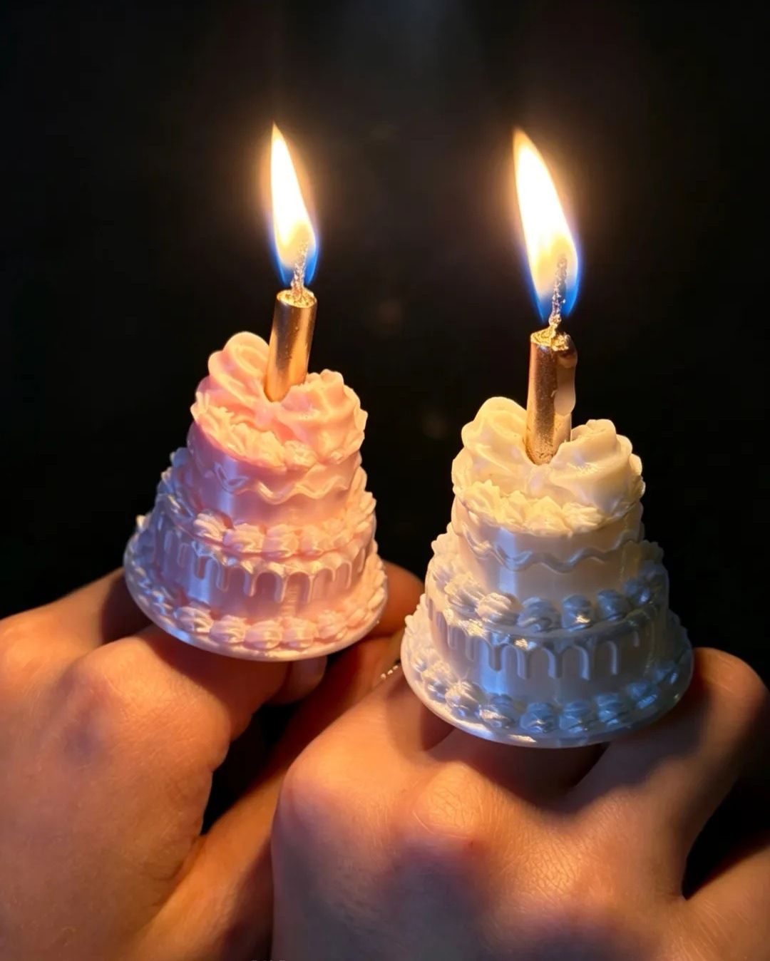 Kuchendekoration Kerzenring, 3D-Druck mit Seidenanmutung