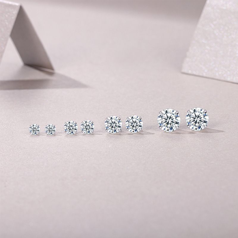 S925 moissanit küpe hipoalerjenik kütikül piercing