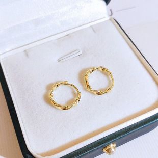 S925 silver diamond brushed earrings