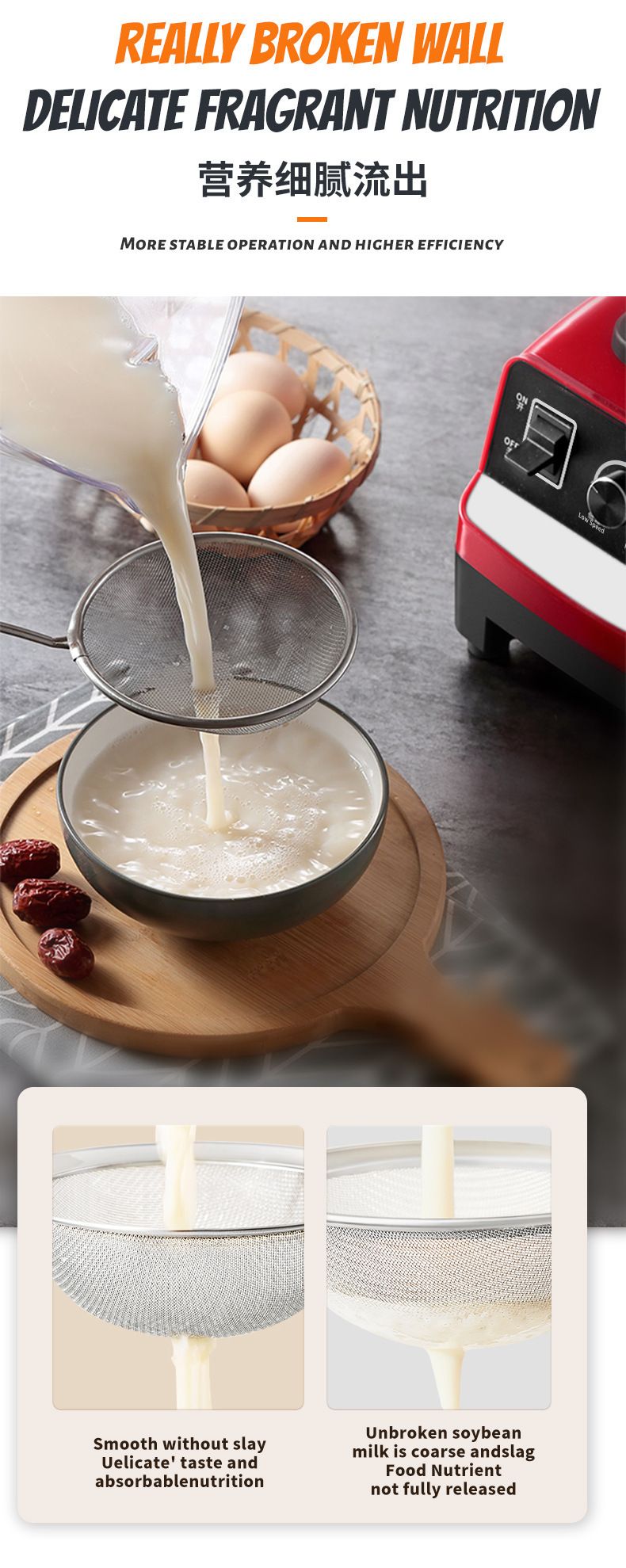 Blender and cooking machine, smoothie and soy milk maker
