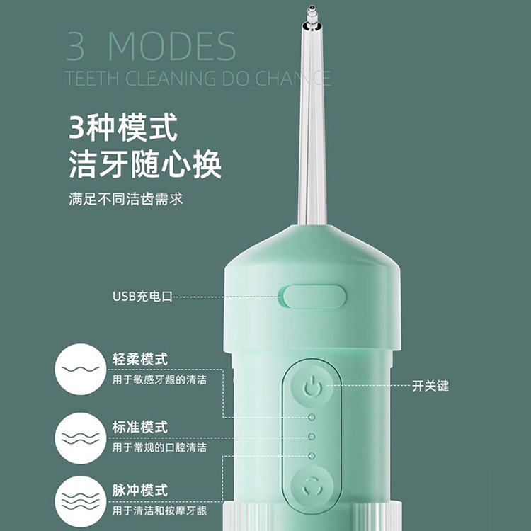 Portable electric pulse water flosser