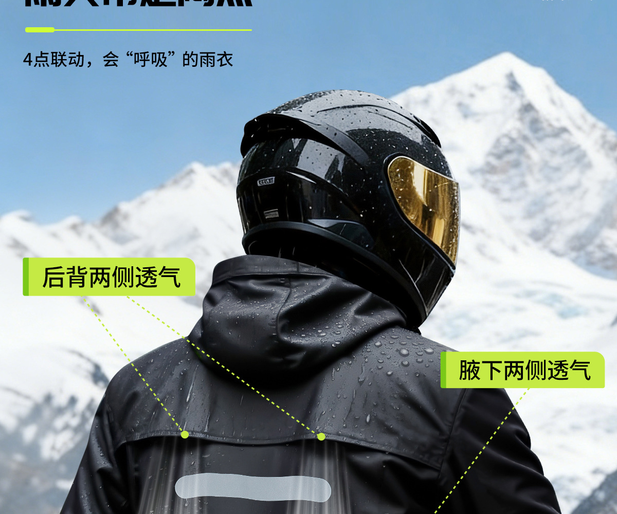 Motorrad-Regenanzug zweiteilig mit Regenhose