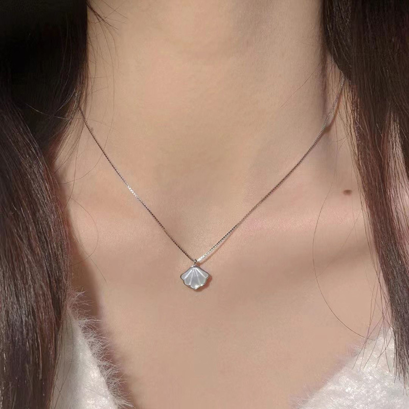 S925 Silber Zirkonia Halskette Damen, Schlüsselbein Kette, leicht luxuriös