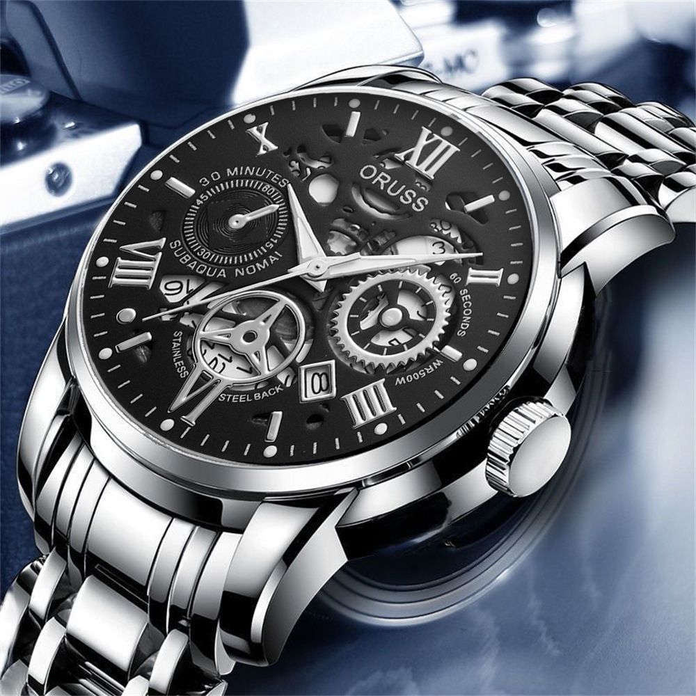 Men's quartz watch, business style, fully automatic