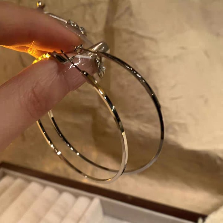 S925 silver hoop earrings, minimalist, fashion, versatile