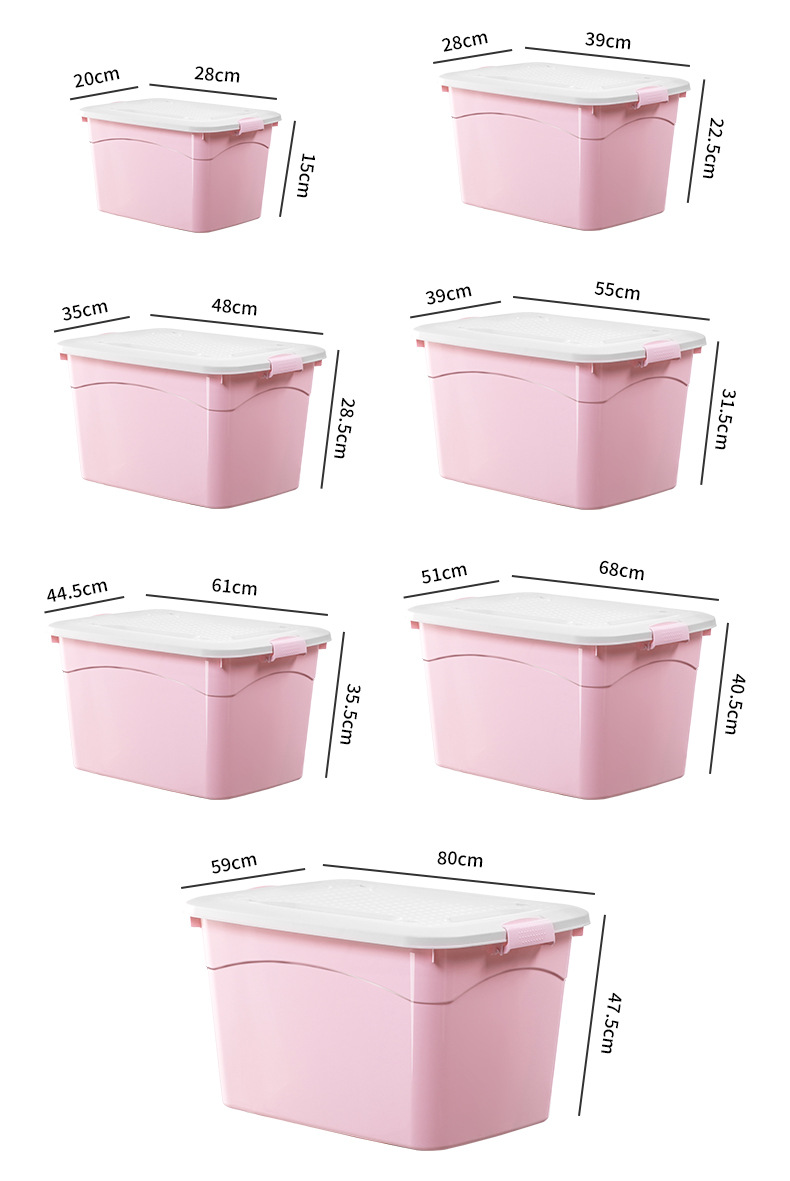 Plastic Storage Box with Wheels and Lid Large Capacity