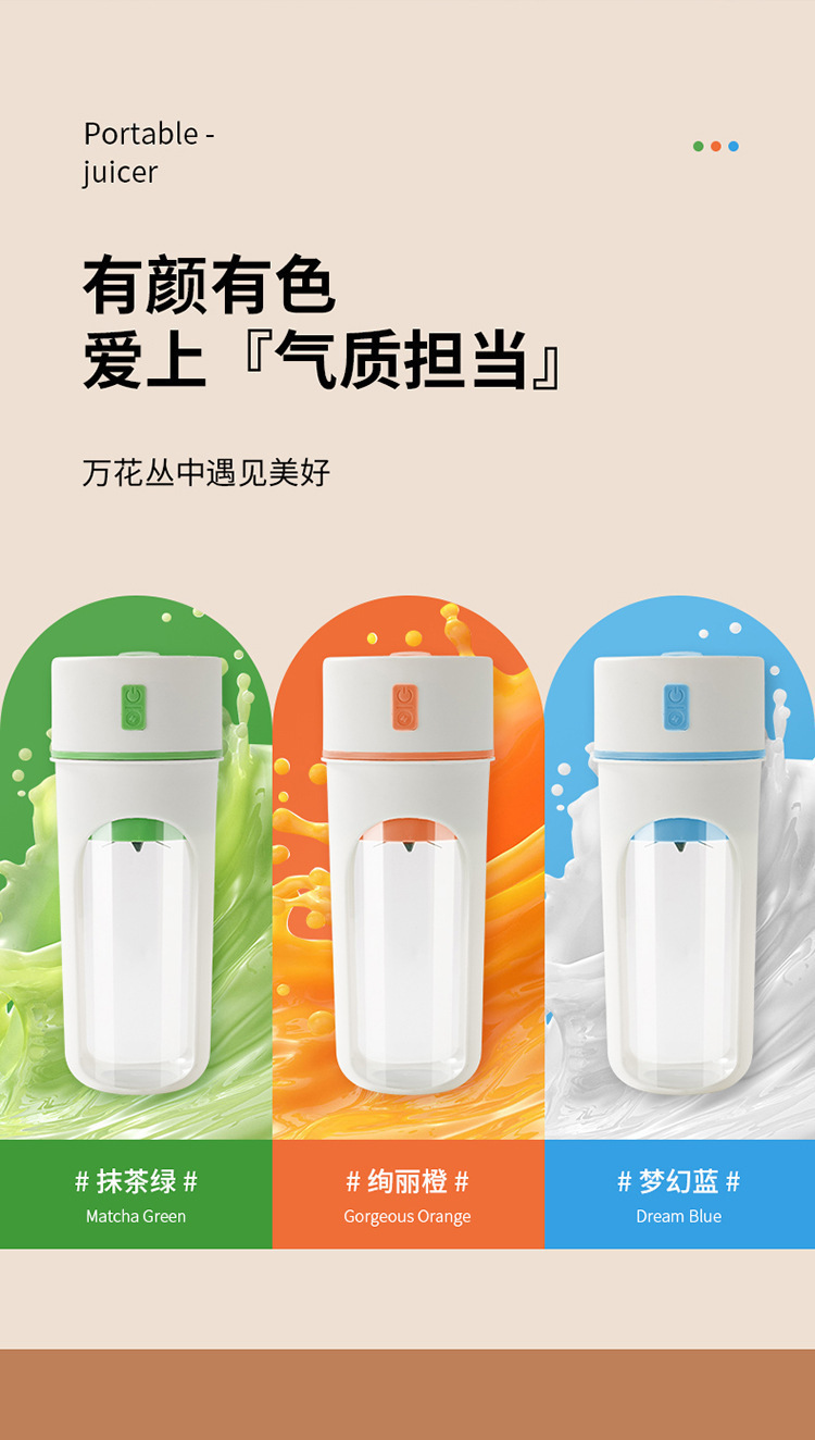 Portable Fully Automatic Rechargeable Juicer Cup