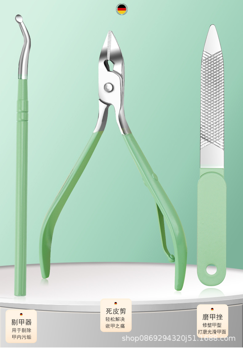 35-piece manicure set matcha green nail scissors pedicure tools
