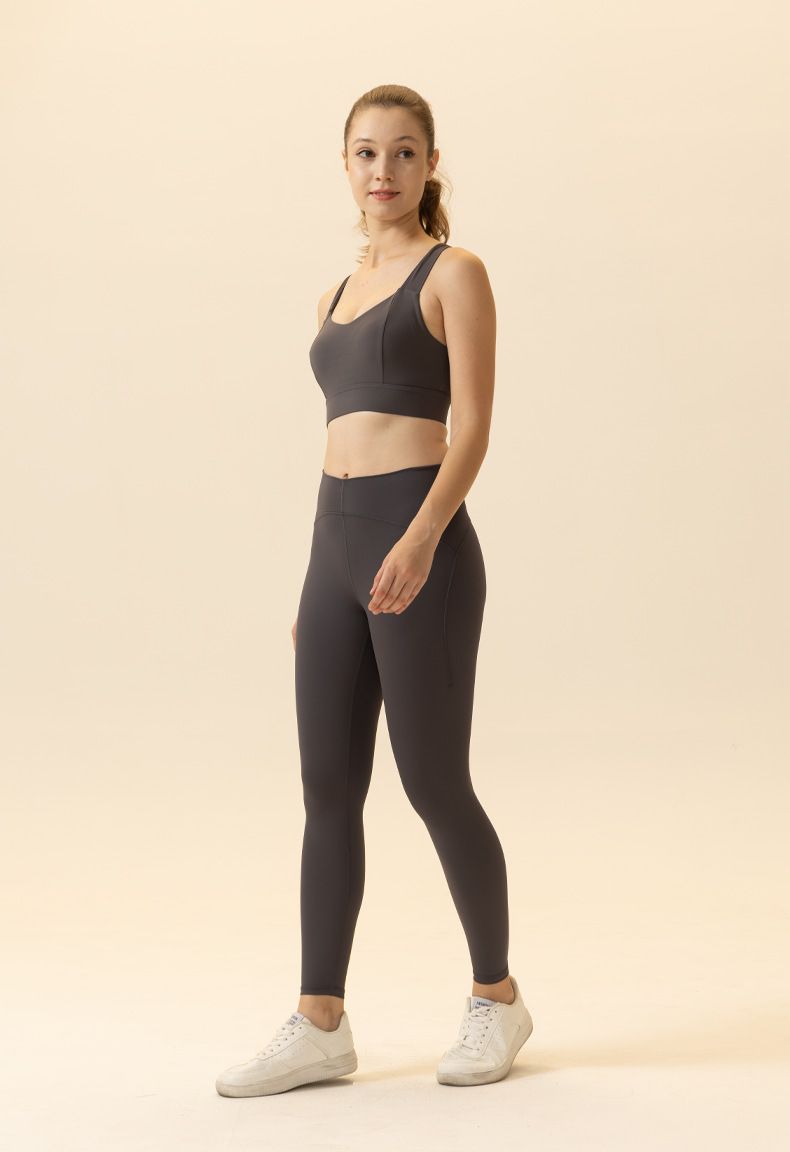 Yoga-Leggings mit hohem Bund, Premium Fitness-Anzug
