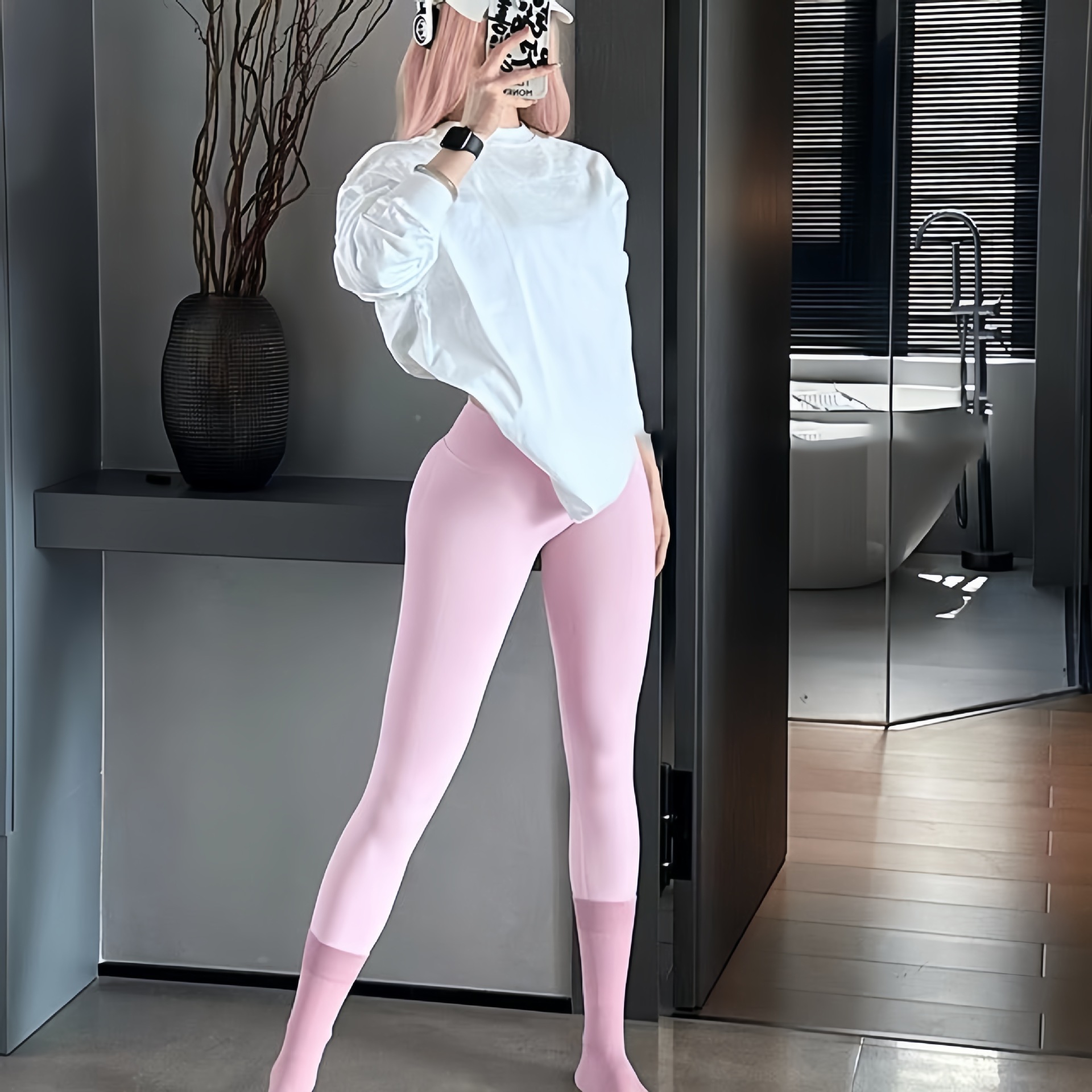 Dikişsiz yoga pantolonu 9/10 karın kontrolü yüksek bel