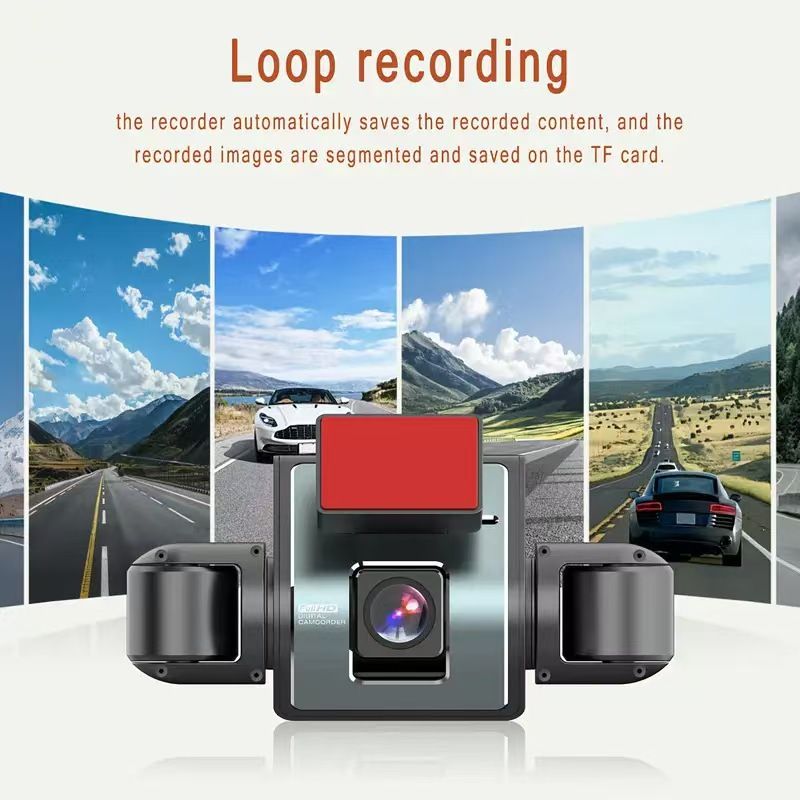Dash cam 4-lens, 1080P HD, night vision, WiFi