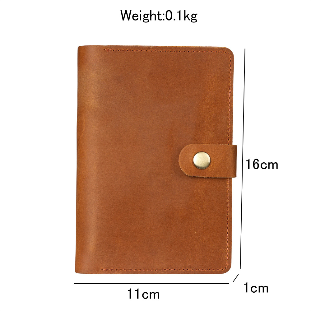 1158 Genuine Leather Crazy Horse Passport Travel Wallet Card Holder