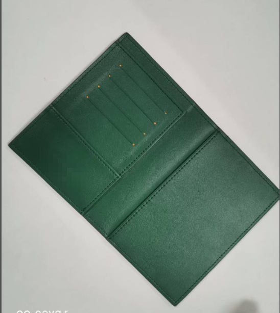 Dog tooth style genuine leather passport wallet, multifunctional card slots