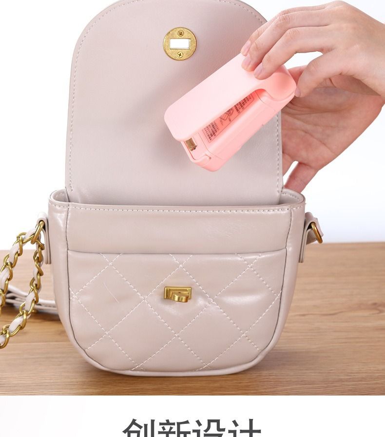 Portable mini heat sealer for plastic bags handheld