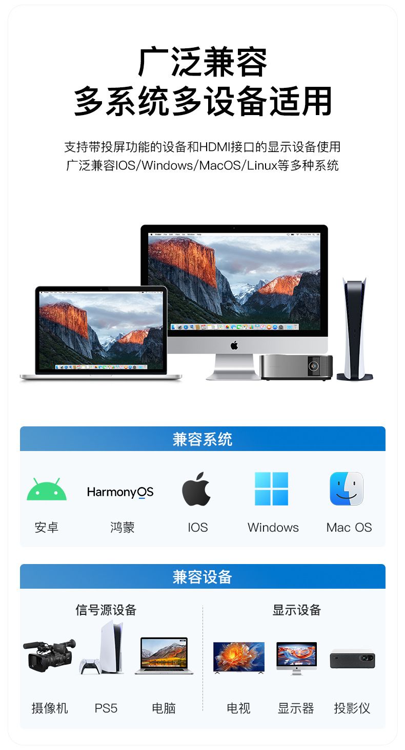 HDMI kablosuz ekran adaptörü, laptop ve projektör uyumlu, HD kalite