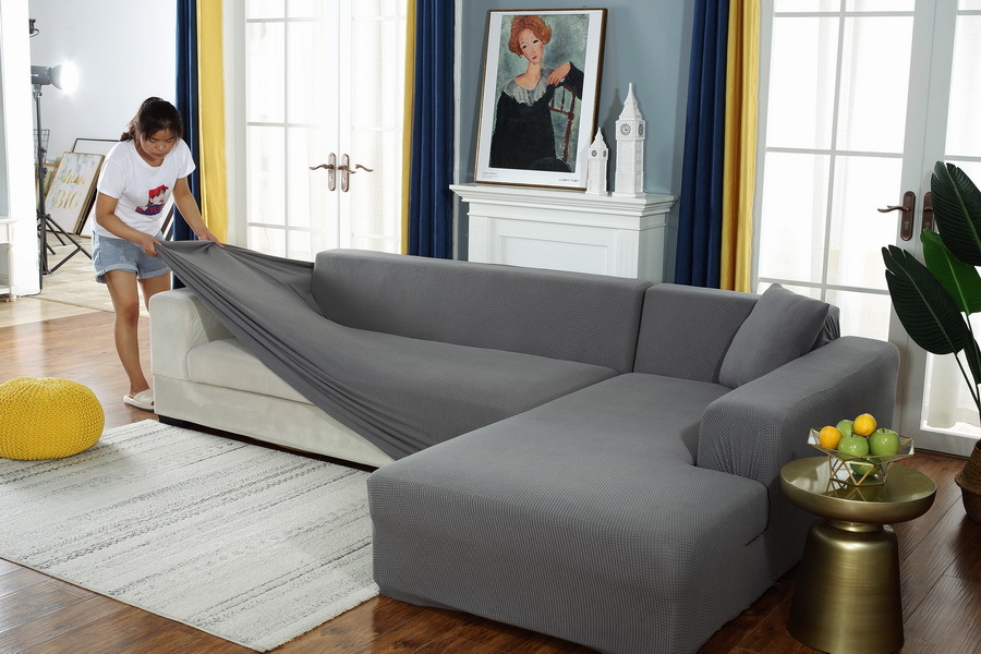 Corn Velvet Sofa Cover Thick Elastic Non-Slip