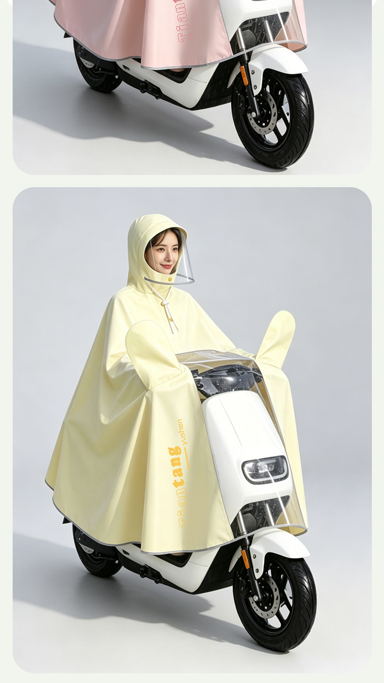 E-Scooter Regenmantel, Ein- und Doppelnutzer, dick, Ganzkörper