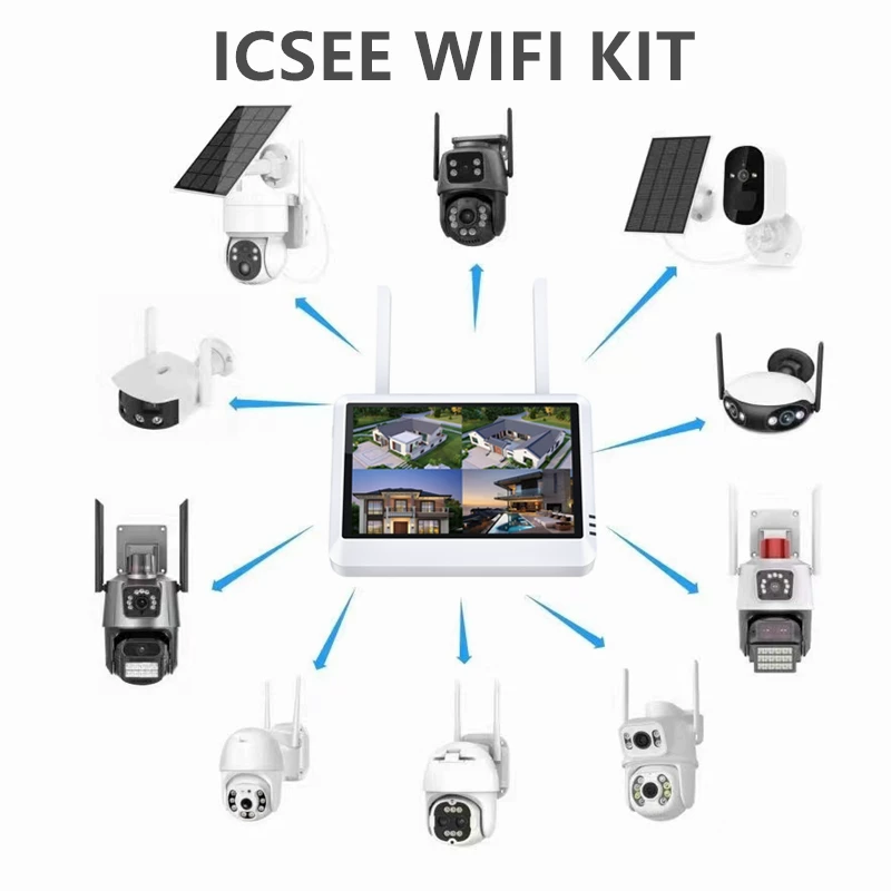 Drahtlos NVR WiFi Set mit Display Videorecorder-System