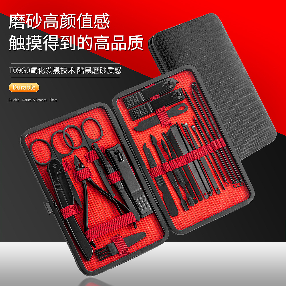 24-piece nail care set for manicure and pedicure