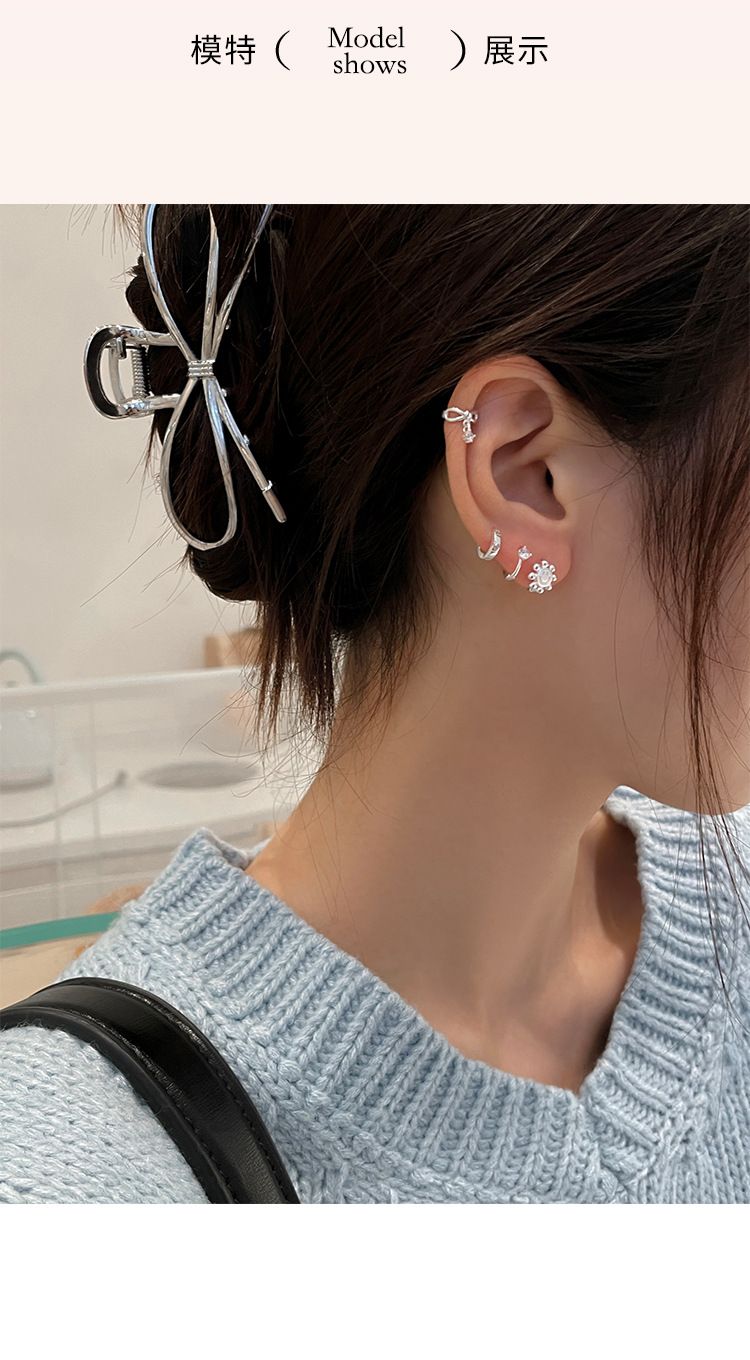 999er-Silber-Zirkonstein-Ohrstecker mit Schmetterlingsdesign
