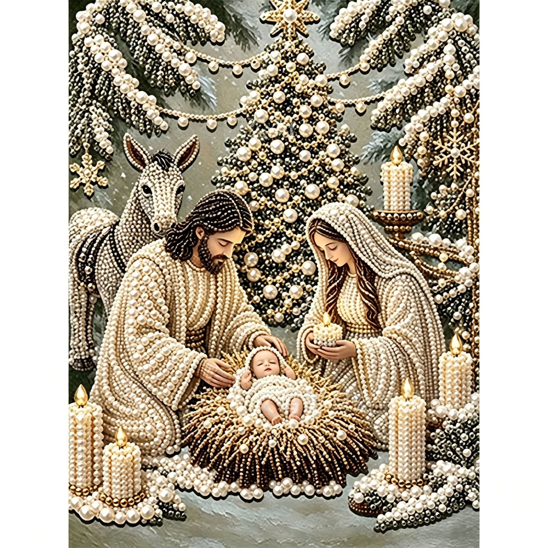DOWMOO Christmas diamond painting kit, DIY decoration